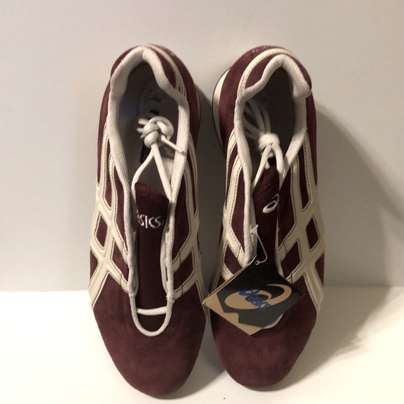 ASICS “NIB” Men’s Vintage New Classic Suede Athletic Shoes Burgundy Putty Size12 - Picture 3 of 8